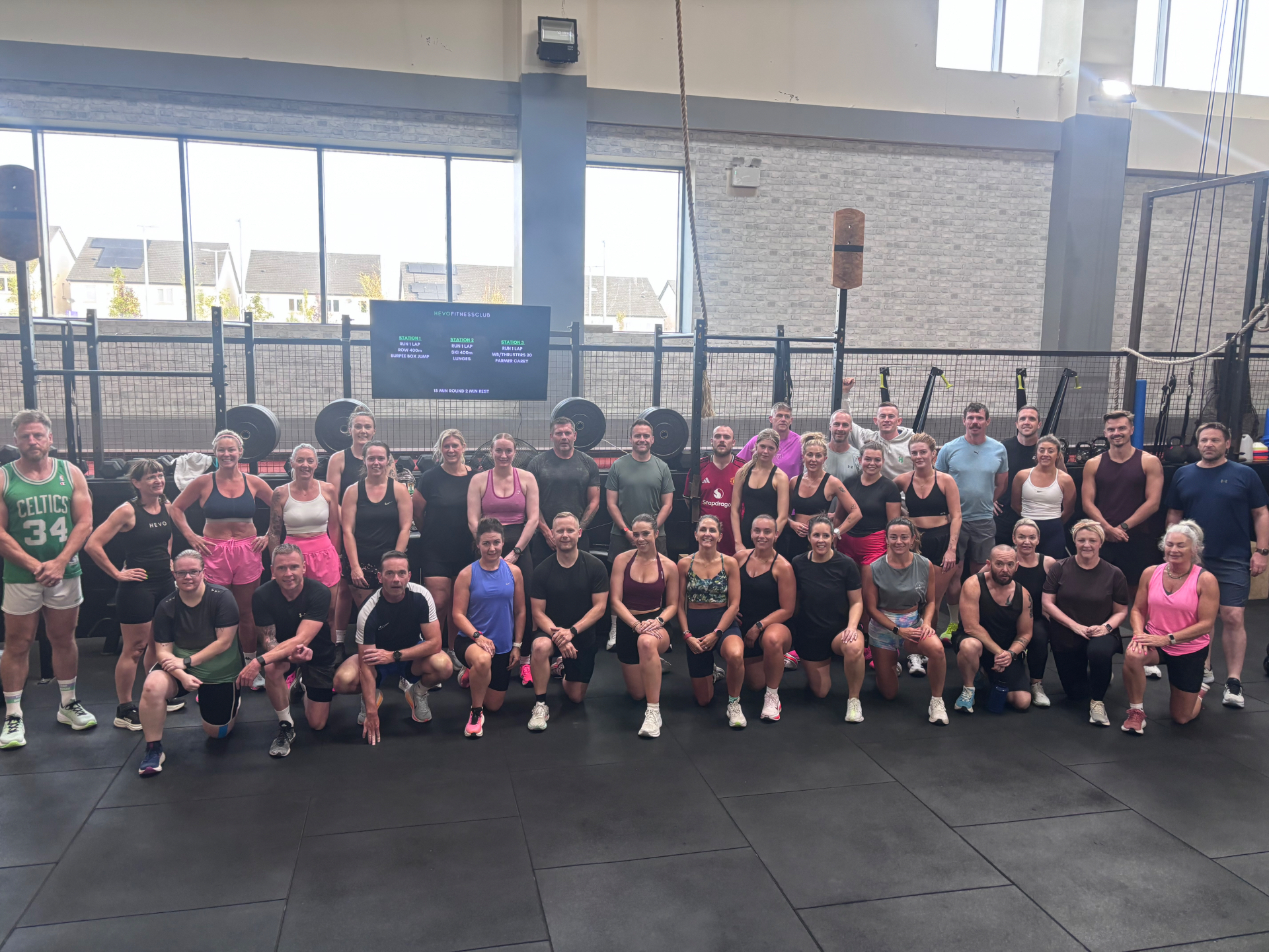 Hevo members after a class